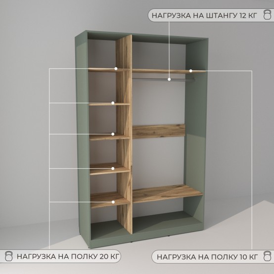 Шкаф для одежды "Элегант ЛАЙТ" Ш3